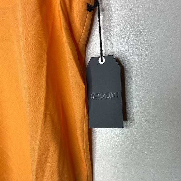 NEW  Stella Luce Orange V-Neck Spaghetti Strap Tank Top Women’s Large - Picture 4 of 12